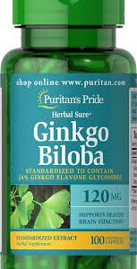 Puritan's Pride Ginkgo Biloba 60 Mg- 120 Tablets