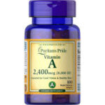 Puritan's Pride Vitamin A 2,400mcg 8,000IU X100 softgels