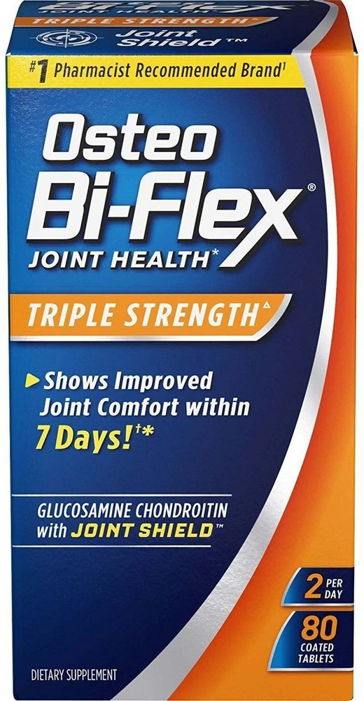 OSTEO-BIPLEX TRIPLE STRENGHTH WITH GLUCOSAMINE CHONDROITIN X 80