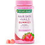 NATURES BOUNTY HAIR,SKIN & NAILS X80 GUMMIES(STRAWBERRY)
