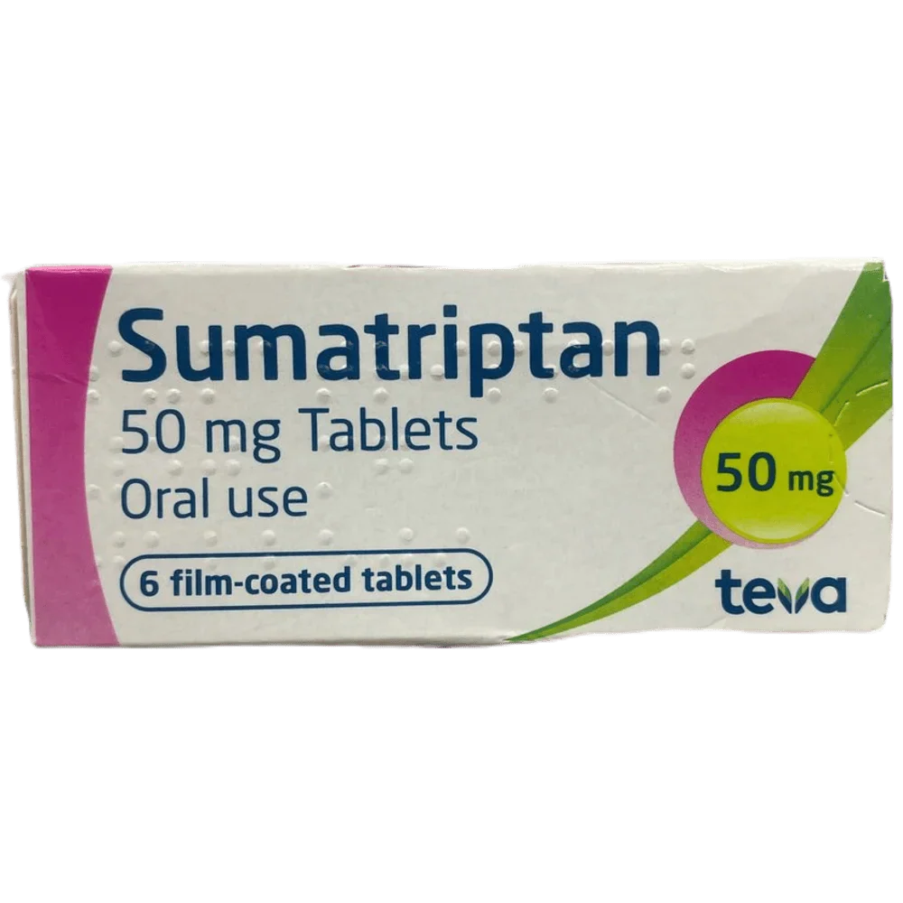 Sumatriptan Teva 50mg Tablets x6