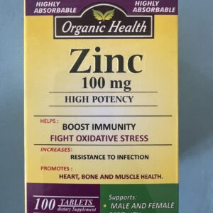 Zinc 100mg Organic Health